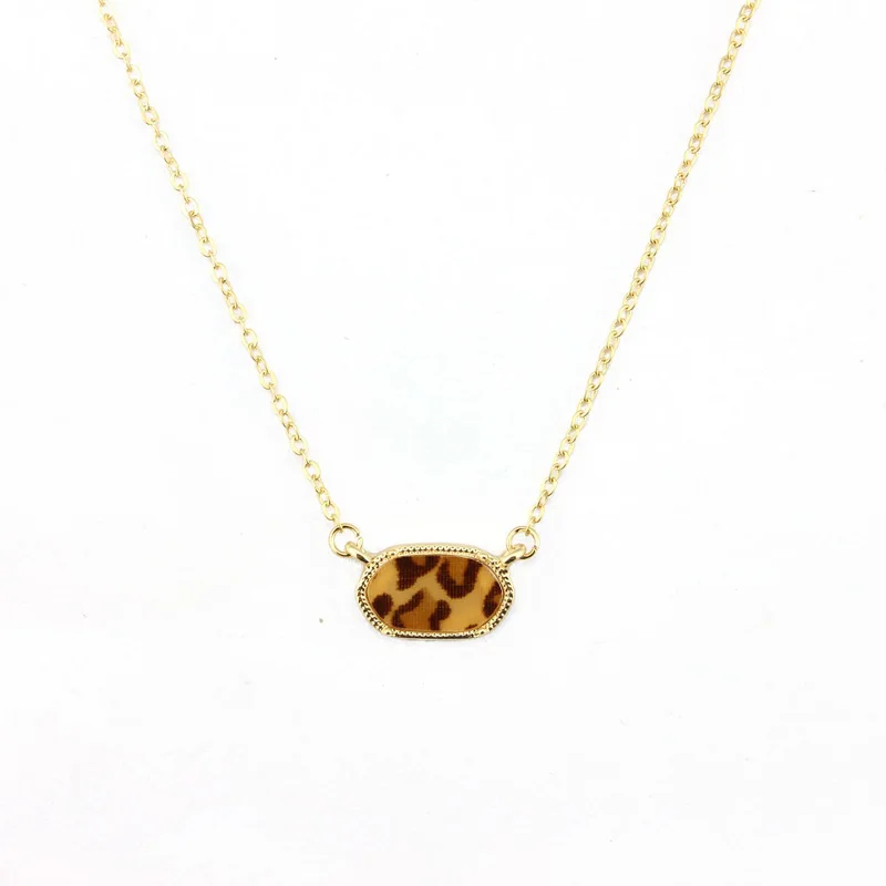

2018 Fashion Brand Gold Frame Mini Oval Resin Necklace & Pendant For Women Trendy Dainty Chain Choker Necklace Boutique Jewelry