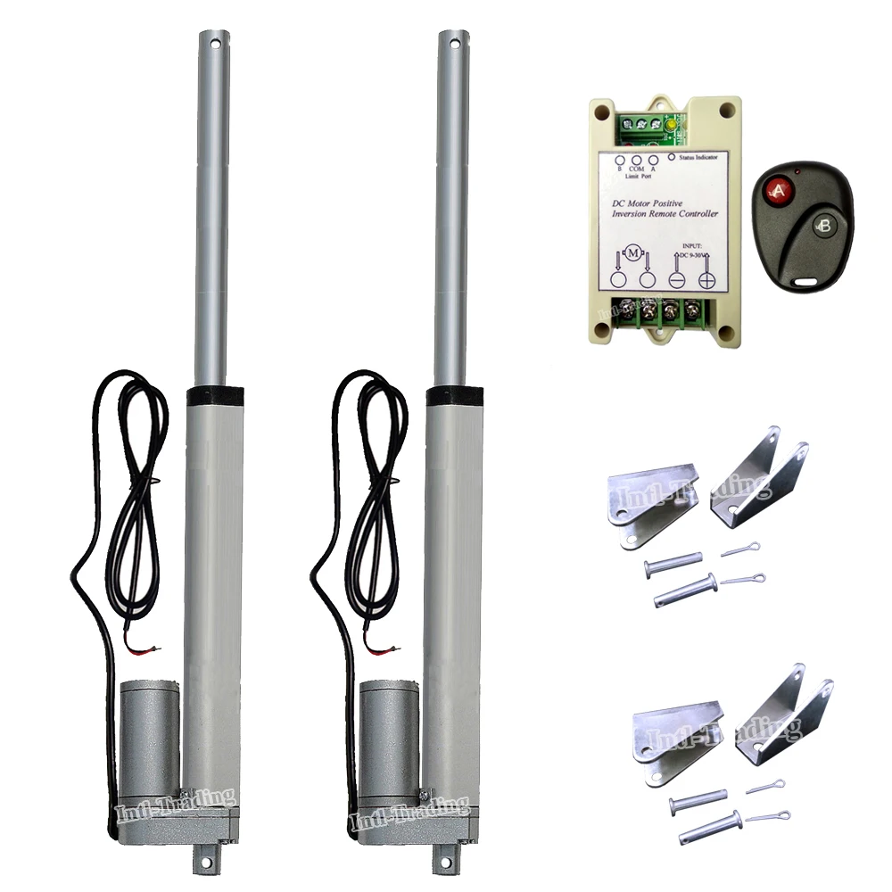2PCS Heavy Duty 200mm/8" Inch Stroke DC12V Linear Actuators & Wireless