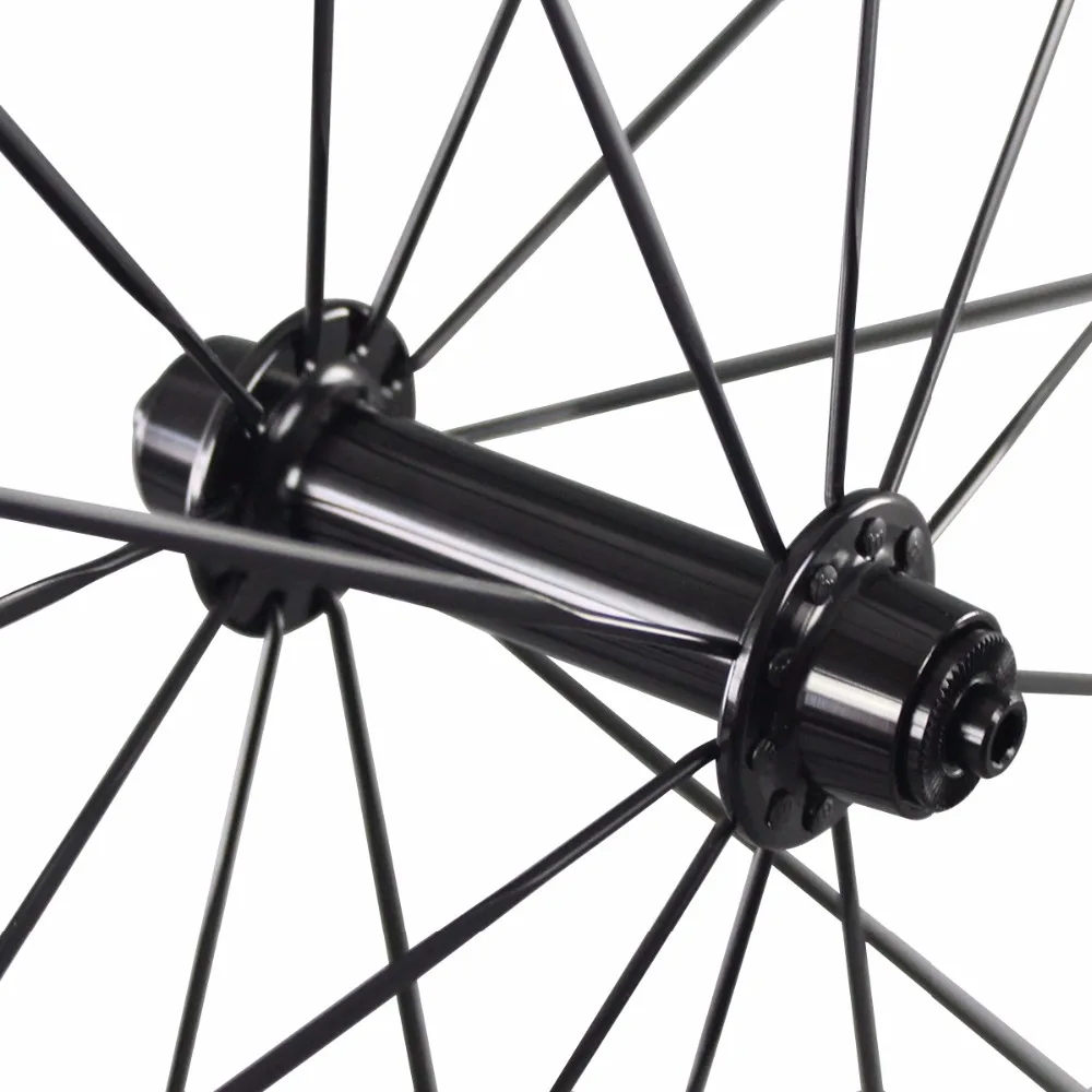 Perfect ICAN 700C 50mm clincher carbon wheels 23mm width UD matt road bicycle Powerway R13 black hubs CN spoeks carbon wheelset 50C 4
