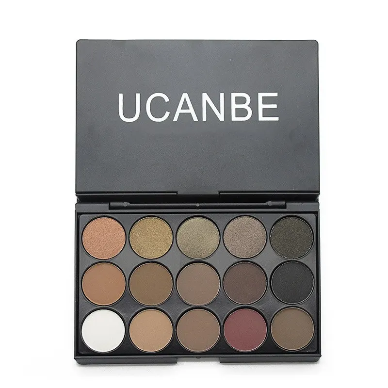 

UCANBE Newest 15 Colors Shimmer Matte Eye shadow Professional Make Up Palette eyeshadow Pressed Powder Women Cosmetics TSLM2