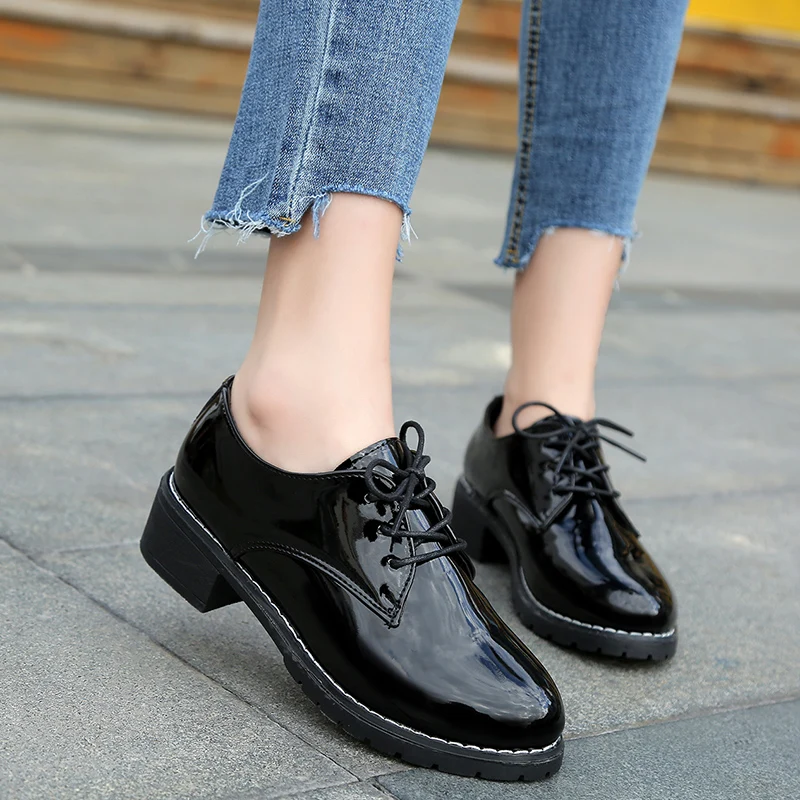 

Women Heel Pumps New Fashion Casual Shoes Spring Autumn Female Concise Lace-up Square Heel Round Toe Pumps Shoes
