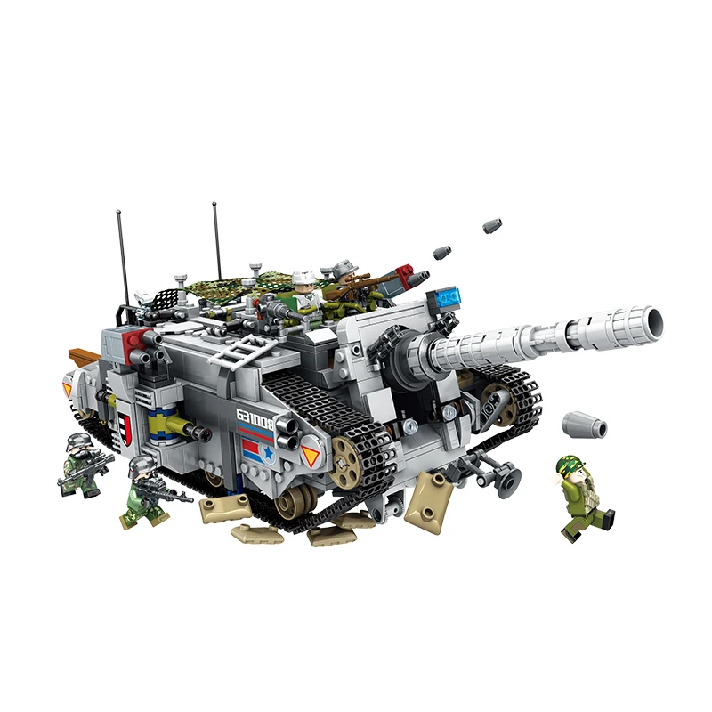 Современной военной Тигр Тяжелая Разрушитель бак автомобиля 2in1 batisbricks moc строительный блок армия minifigs шагающий робот кирпич игрушки