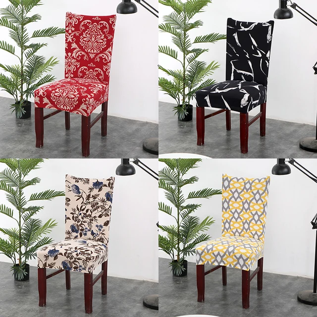 Best Price Spandex Polyester Stretch Universal Dining Room Chair Cover Geometric Floral Printing Protector Chair Seat Cover For Office Best Price Spandex Polyester Stretch Universal Dining Room Chair Cover Geometric Floral Printing Protector Chair Seat Cover For Office