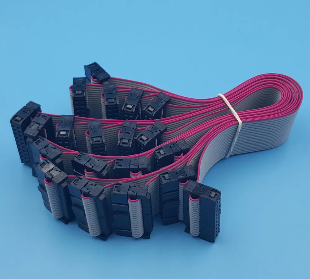 

Free Shipping 10Pcs IDC 20Pin Hard Drive Data Extension Wire Flat Ribbon Cable Connector 20cm