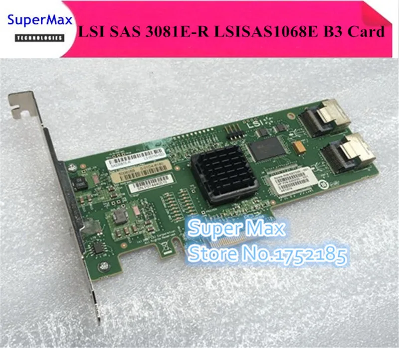 LSI SAS 3081E R LSISAS1068E B3 8 port HBA JBOD SFF8087 MiniSAS 3Gb PCI