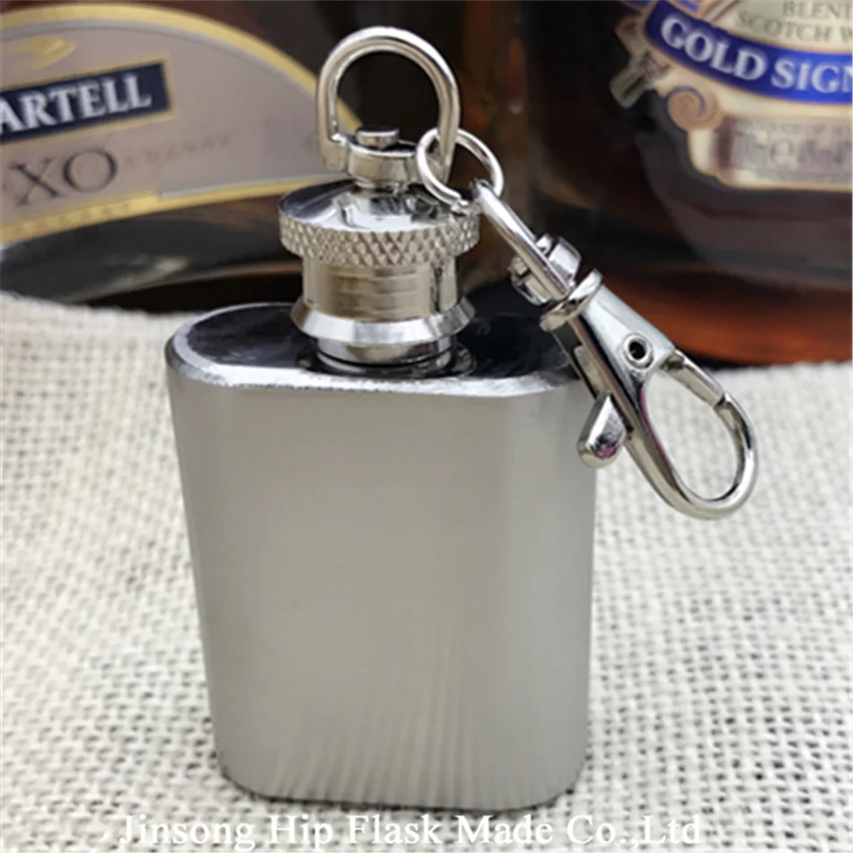 Shipping free + Lead free , 1oz stainless steel mini hip flask with