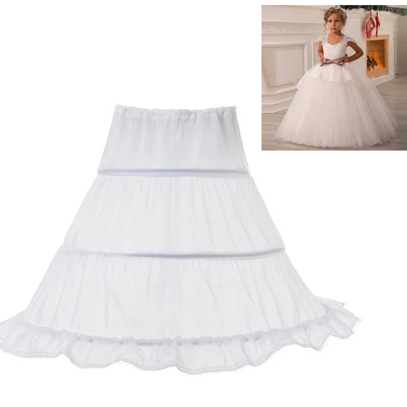 

Flower Children Kids Petticoat Formal Ball Gown for Kids Clothing Solid Layer Skirt Girls Underskirt Elastic Waist Drawstring