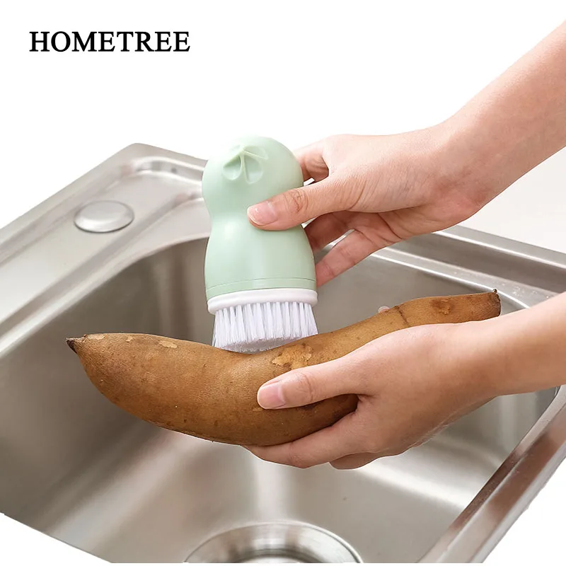 

HOMETREE 1PCS Cartoon Bird Potato Peeler Fruit Vegetable Cleaning Brush Fish Scales Scraper Cleaning Tools Kitchen Gadgets H277