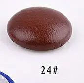 Кожа ткань пряжки плоские круглые ручные Кнопки DIY лук серьги брошь с серьгами материал заколка для волос - Цвет: 24