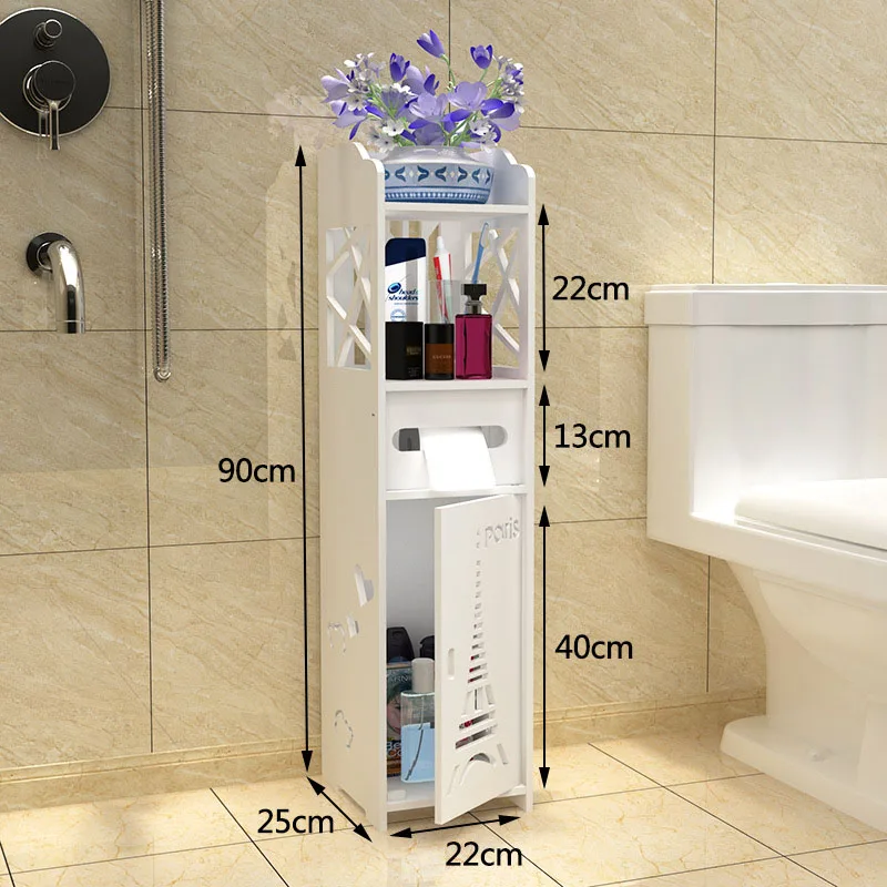 Fashion Bathroom Vanity Floor Standing Toilet Cabinet Folding