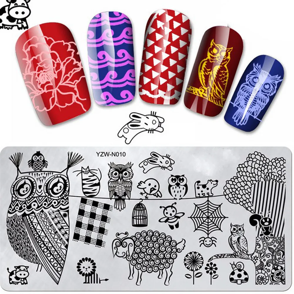 

National 1pc linear animal nail water sticker lace design slider nail art decal