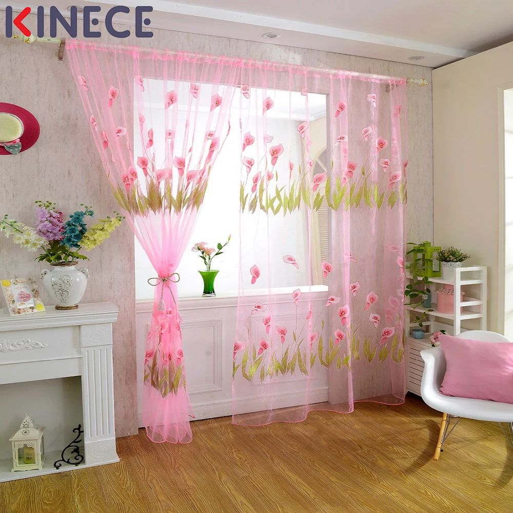 Pastoral Floral Patterns Flower Window Curtain For Living Room Bedroom Wedding 1PCS | Шторы