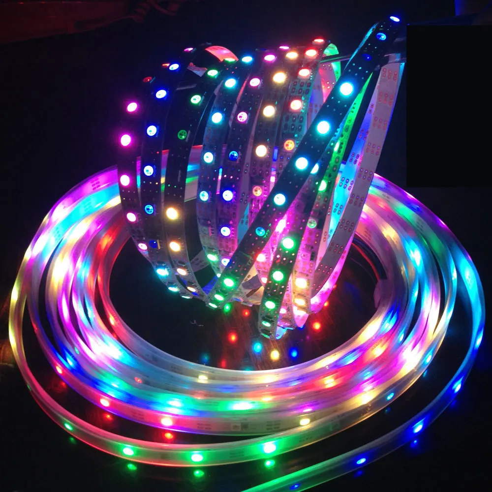 

5m DC5V 60pixels/m waterproof IP67 individually addressable ws2812b led strip light+1pcs led controller+1pcs 5V 20A power supply