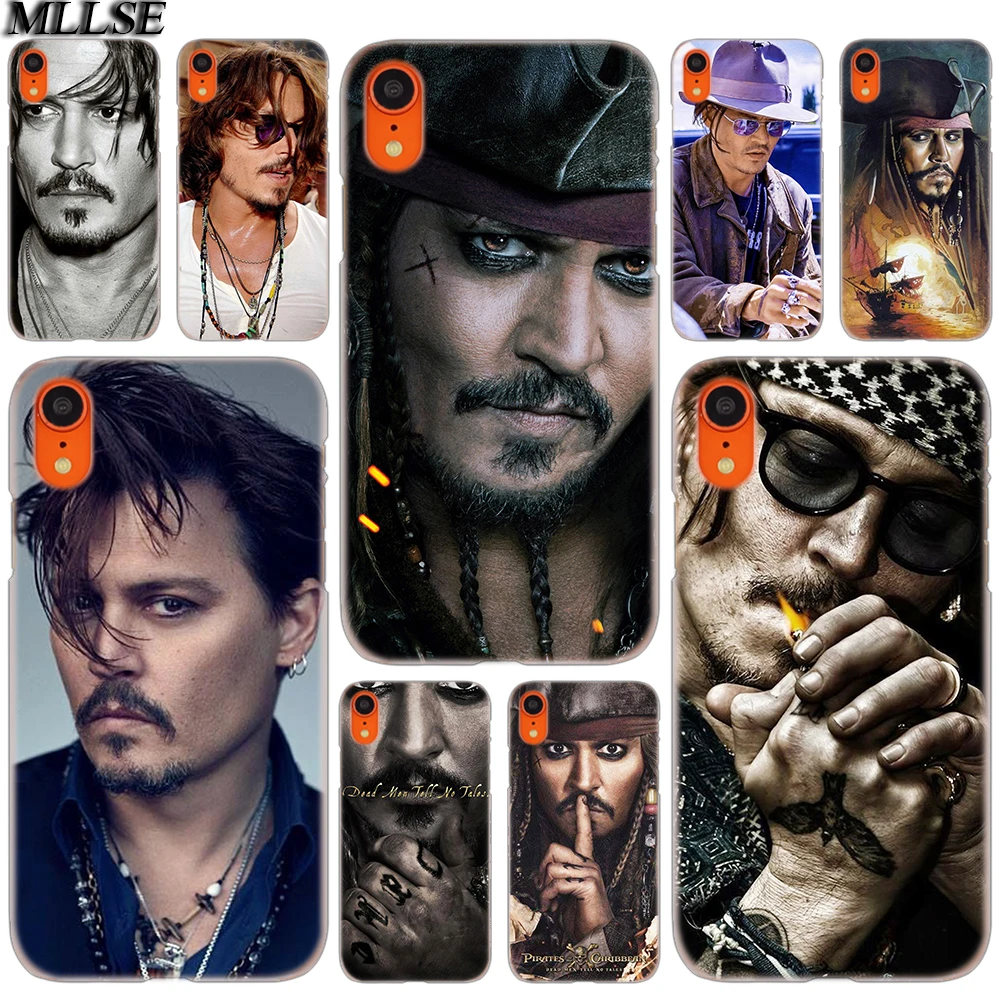 

MLLSE Pirates of the Caribbean Johnny Depp Fashion Case for iphone XS Max X XR 8 7 6 Plus 5 SE 5S 5C 4 4S Mobile Phone Bags Hot