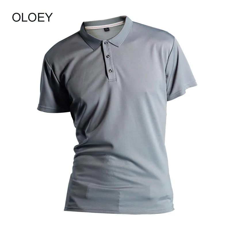 

OLOEY 2019 summer mens polo shirts with short sleeve Quick drying Sport polo shit orange mens Solid color Sweat shirt brands