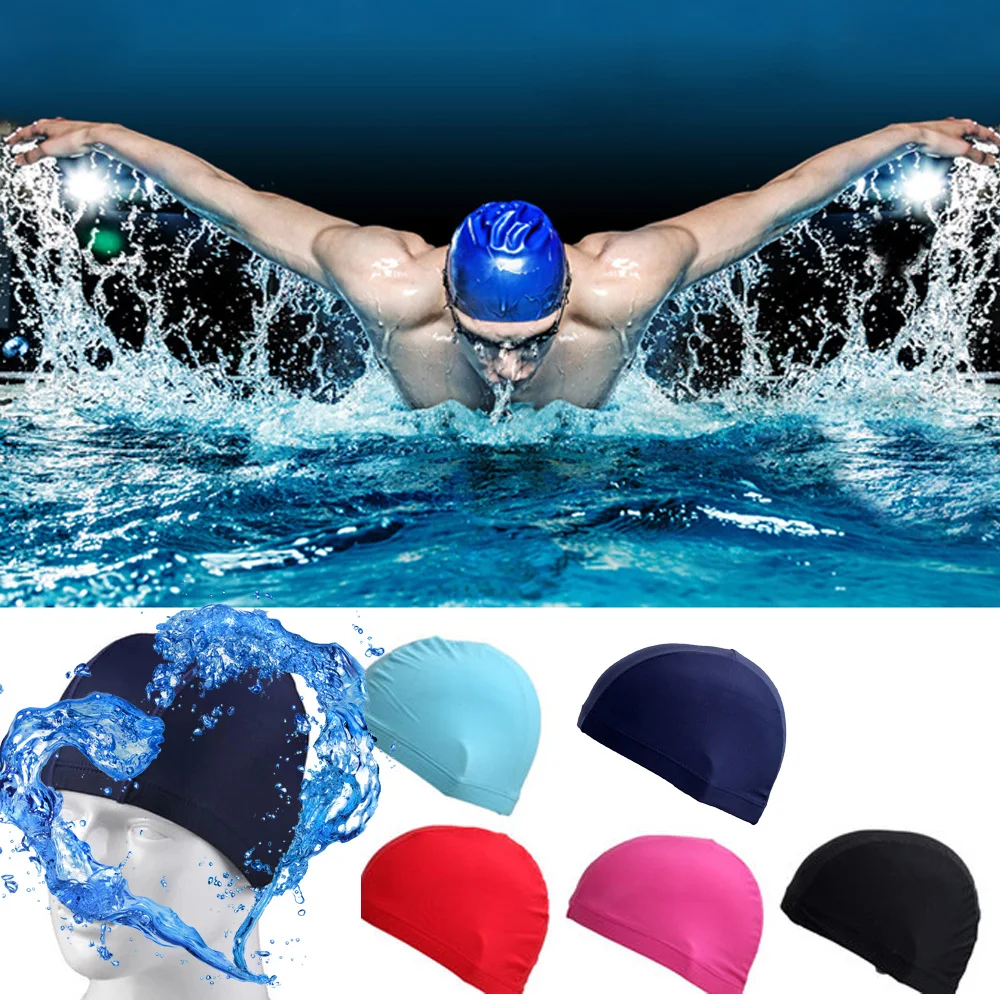 Swimming Cap Elastic Sports Flexible Sports Bath Hat Waterproof For Men