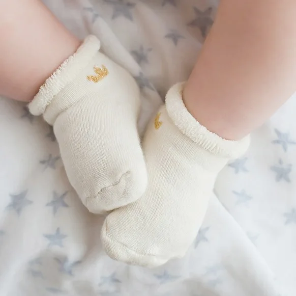 Winter baby socks 3 color New Born White Cotton Anti Slip Cotton