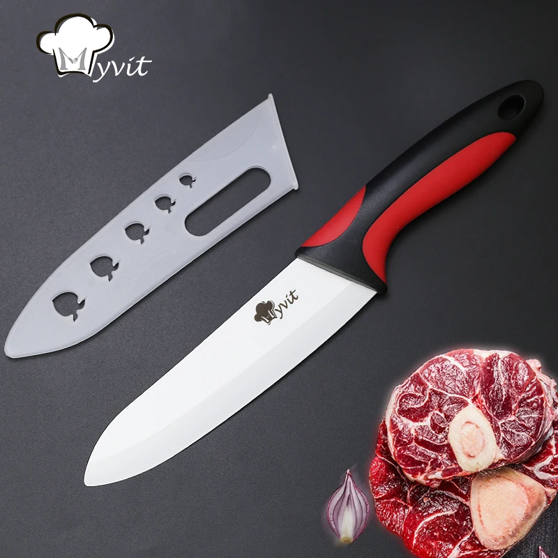 Ceramic Knife 6 5 4 3 inch Kitchen Chef Meat Utility Slicing Paring Knives White Blade colorful anti-slip handle Cooking tool