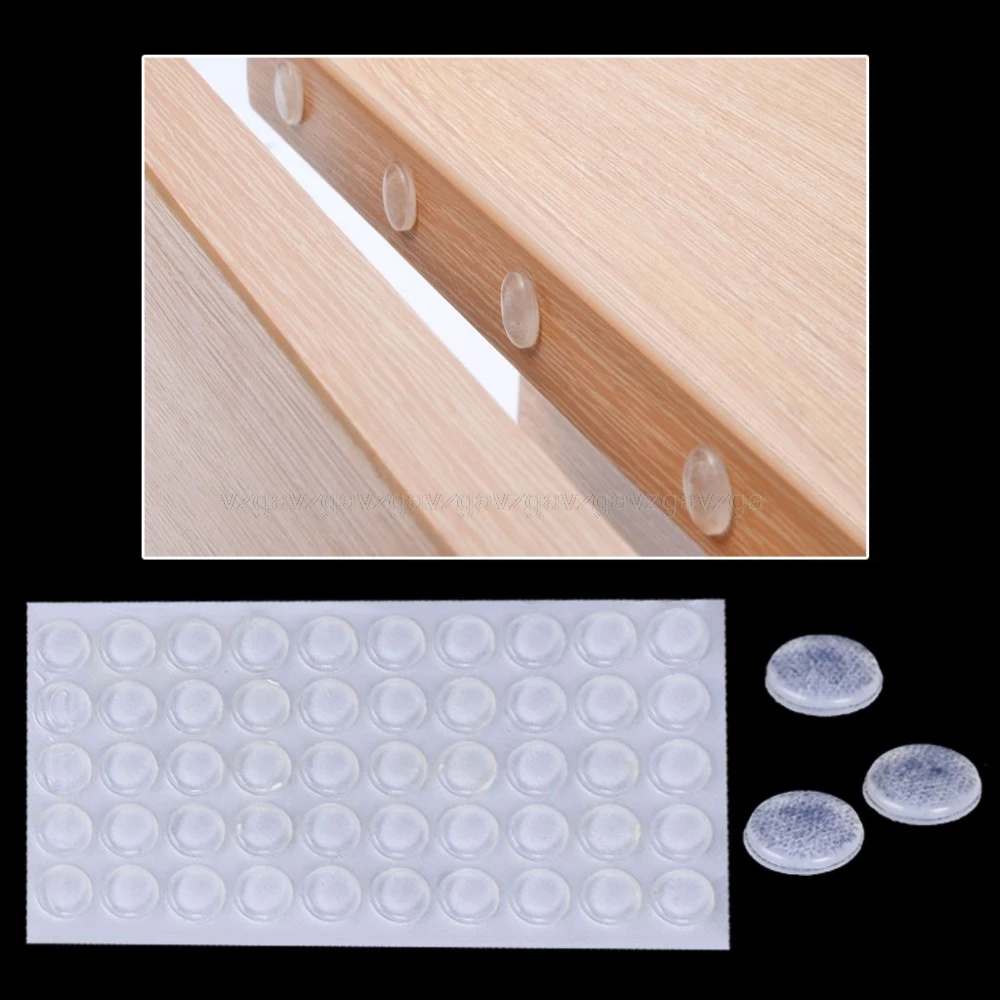 

50Pcs Door Stops Stopper Silicone Cabinet Self Adhesive Bumper Damper Buffer Pad J26 19 Dropship