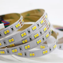 5 м 10 М 5050 2835 3014 SMD WW+ CW двойной цветной светодиодный светильник CW/WW с регулируемой цветовой температурой DC 24 в 12 В CCT ленточная лампа