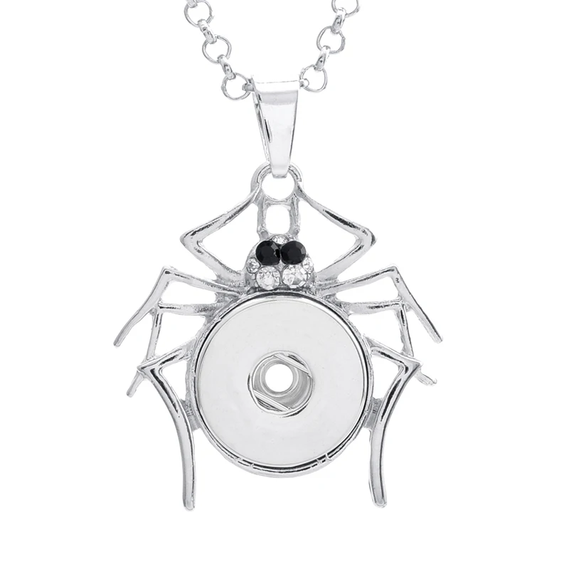 

XH1005 halloween spider snap button necklace (fit 18mm 20mm snaps) BOBOSGIRL