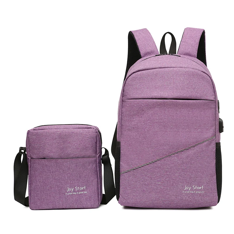 

USB Charging Backpack Bag Set Men School Backpack Kanken Male 15.6 inch Laptop Shoulder Bag Women Oxford Polyester College Bags