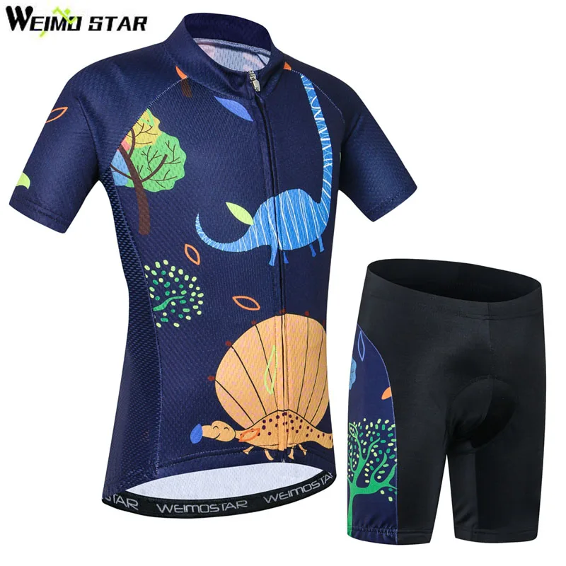 Children Cycling Clothing Boys Girls Kids Bike Jersey Shorts Sets Team