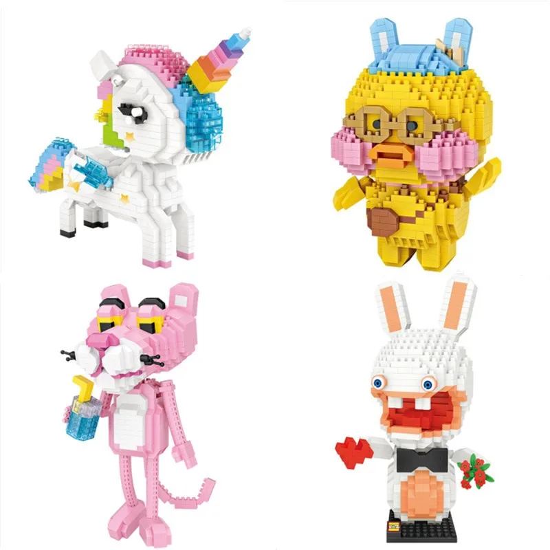

LOZ Diamond Blocks Rainbow Unicorn Anime Action Figure Cartoon Colorful Animals Educational Bricks Toys for Children DIY 9204