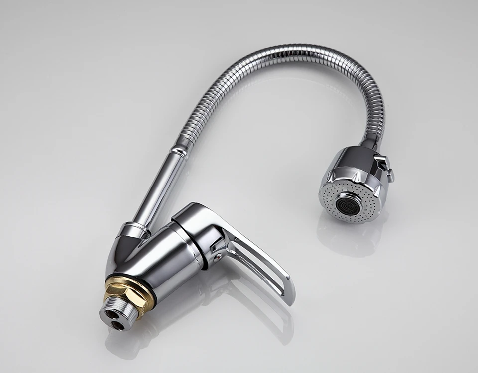FRAP Solid Kitchen Mixer Cold and Hot flexible Kitchen Tap Single lever Hole Water Tap Kitchen Faucet Torneira Cozinha F4136-B