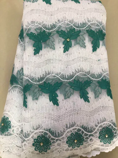 

2019 Latest French Nigerian Lace Fabrics HLL3806 High Quality Tulle African Lace Fabric GREEN Wedding Stones French Tulle Lace