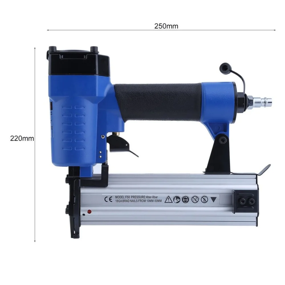 Pneumatic Air Nail Gun Straight Nail Gun Air Stapler Nailer 15-50MM Furniture Wire Stapler F50 Woodworking Pneumatic Air Power Pneumatic Air Nail Gun Straight Nail Gun Air Stapler Nailer 15-50MM Furniture Wire Stapler F50 Woodworking Pneumatic Air Power