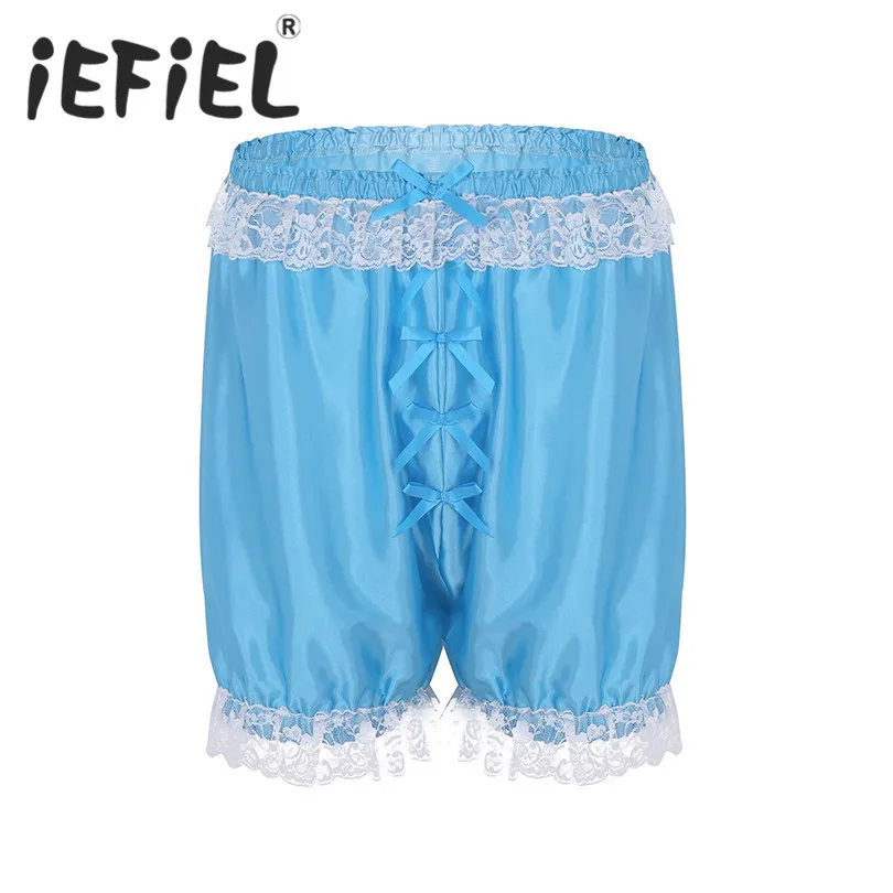 IEFiEL мужские модные нижнее белье SISSY классические кружевные мягкие шорты шаровары