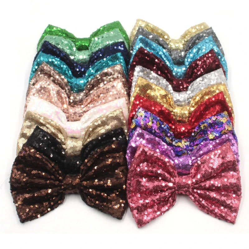 

10pcs/lot 7"Super Big Messy Sequin Bows Headband,Hair Bow WITH/WITHOUT Hair Clips,Hair Band Hair Accessories