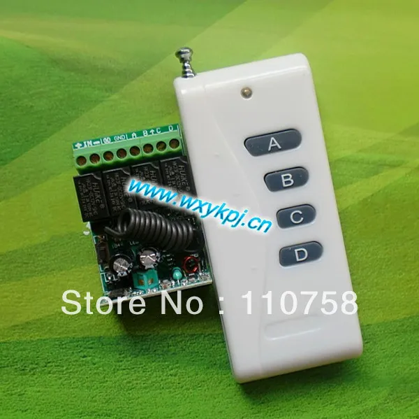 

DC12V 4CH Mini size Learning code rf wireless remote control wall switch