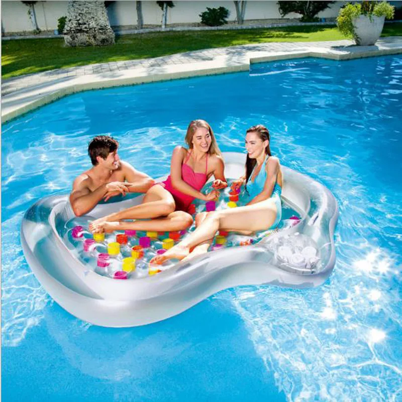 

Double inflatable floating row floating bed water bed floating boat beach mat water cushion Bestway matelas gonflable piscine