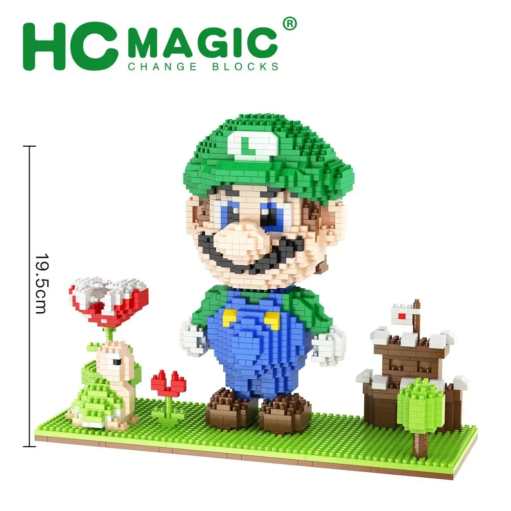 HC Конструкторы "Magic" Супер Марио и Луиджи мультфильм модель блок аниме Yoshi аукцион фигурка здания обучающие игрушки для детей, подарки для детей