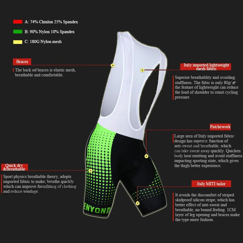 Siilenyond Men Summer bib Bike Shorts men 2019 Riding Bicycle Cycling Underwear Mens Short Pant Breathable Gel 3D Silicon Padded