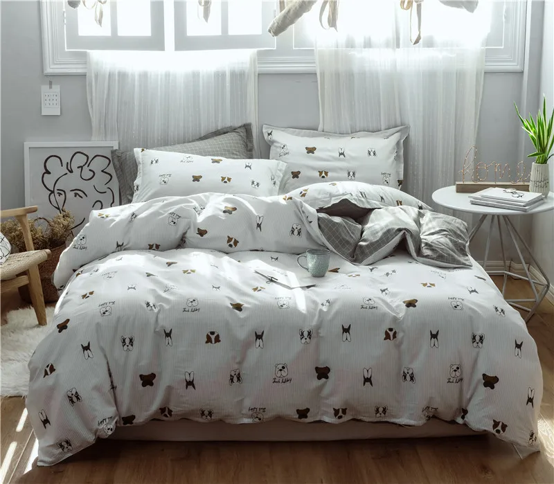 Милый комплект постельного белья с изображением кота поросенка, мультяшное одеяло, покрывало, двойная простыня, набор пододеяльников, набор постельного белья для взрослых девочек, королева, король - Цвет: 2