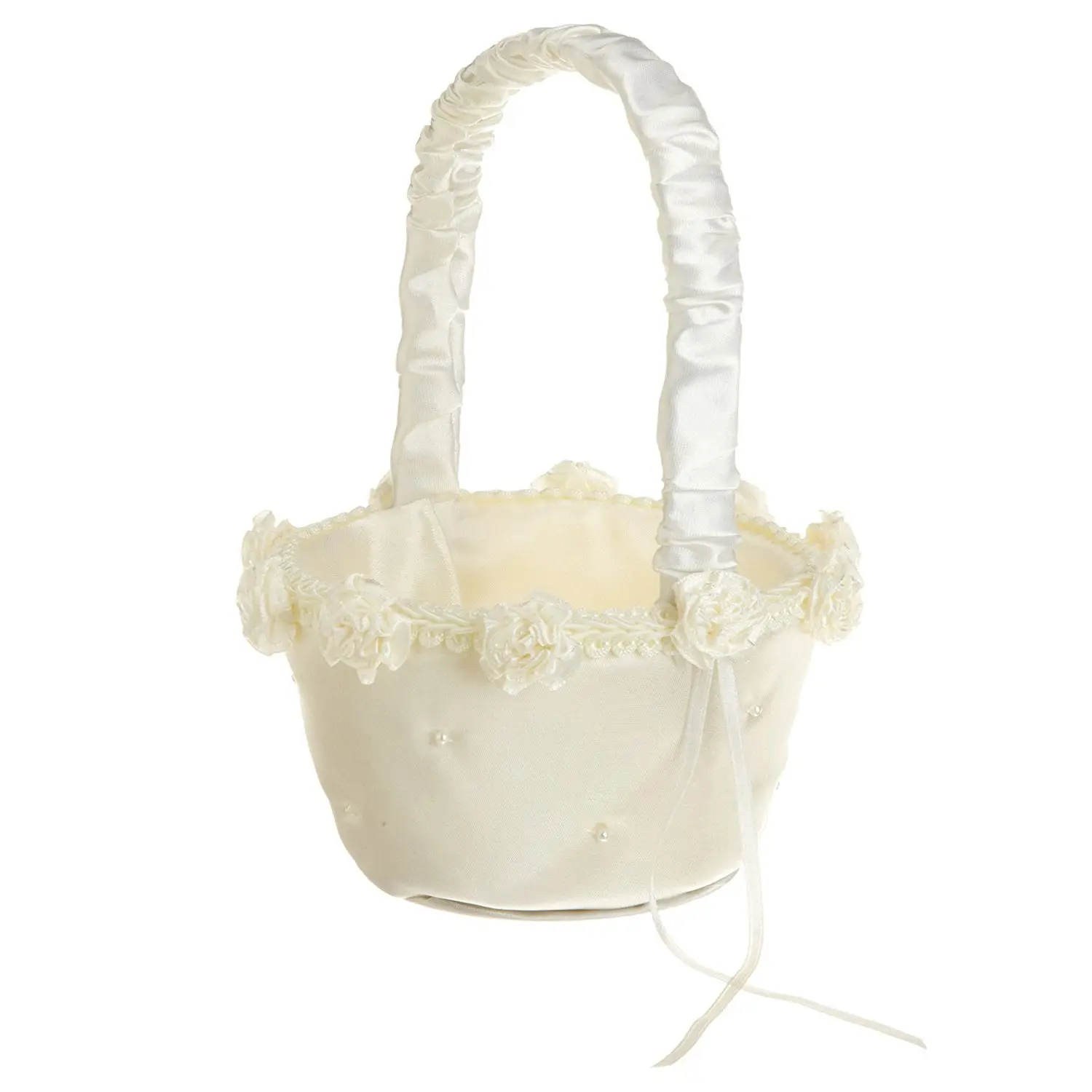 

Wedding Day Collection Traditional Flower Basket, Beige