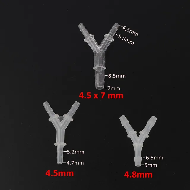 5Db Környezeti 2 Mm-Es 4 6 Puha Tömlőszerelvények Y-Típusú Tee-Csatlakozó Akvárium Adapter Haltartály Légszivattyú Ízületi 3 Út Csatlakozó - Image 4