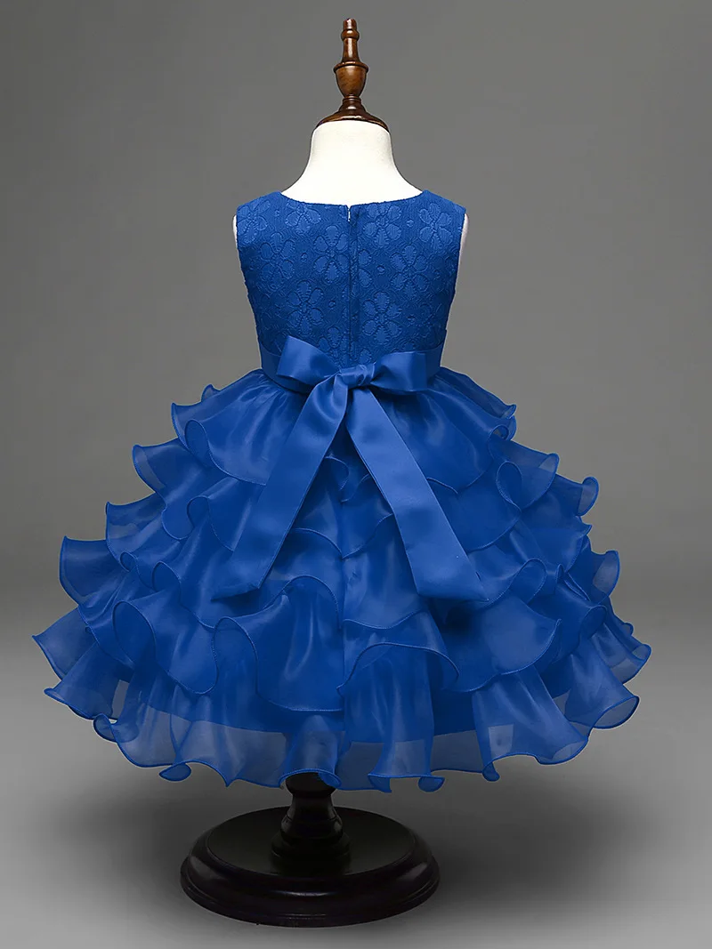 Короткое платье для свадебной вечеринки платье с бантом для девочек детская юбка платье для Первого Причастия платье с цветочным узором
