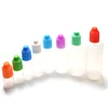 3ML 5ML 10ML 15ML 20ML 30ML 50ML 60ML 100ML 120ML PE cuentagotas de botellas de plástico con tapa a prueba de niños de punta fina larga aguja botellas ► Foto 1/6