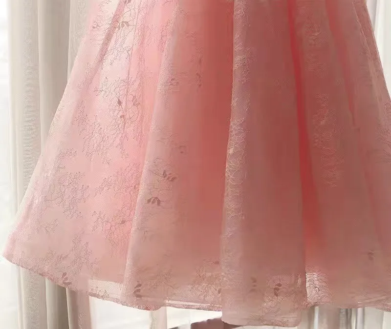 half sleeves prom dress