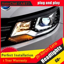 Auto Clud 2013-15 For vw tiguan headlights car styling Q5 bi xenon lens LED DRL14 High brightness led xenon H7 led parking