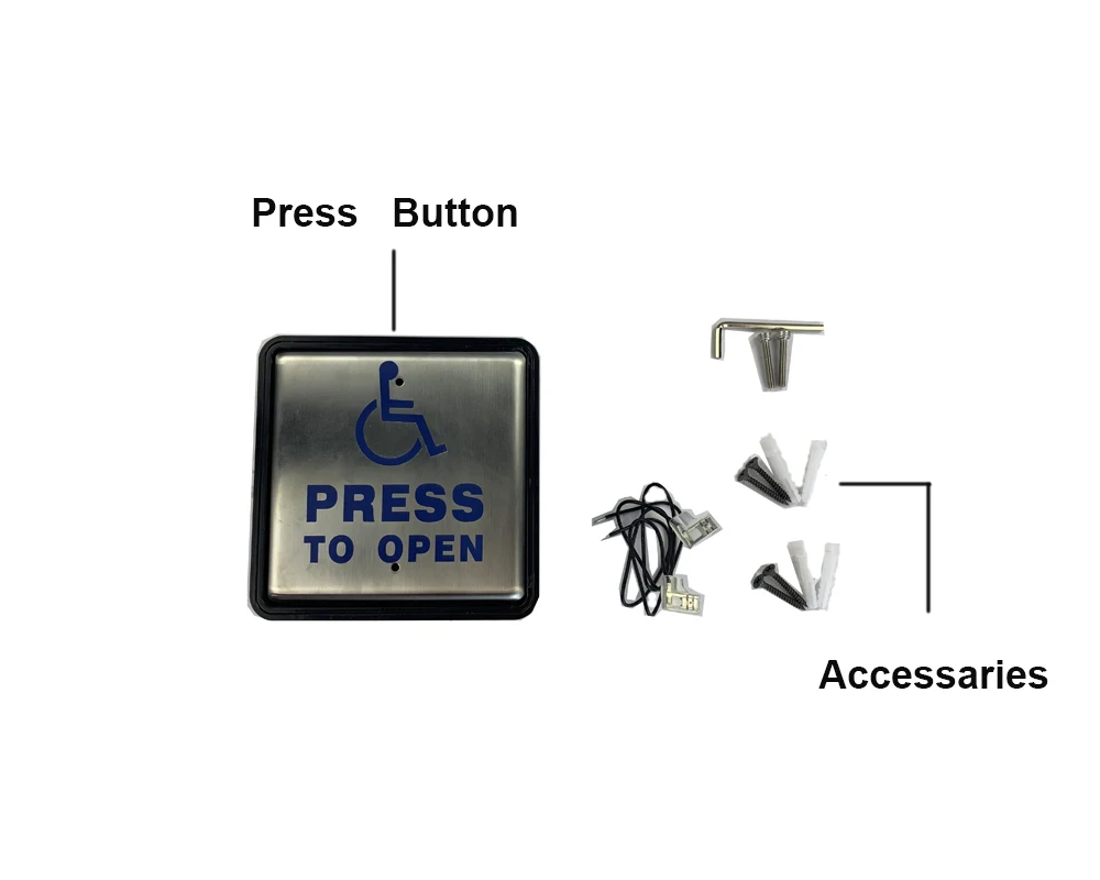 Olide Handicap Door Access Control Stainless Steel Push Button / Switch