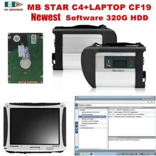 MB STAR C4 для Benz obd сканер SD Разъем C4 и военный ноутбук cf19 с поддержкой SCN кодирования программного обеспечения автомобиля диагностические инструменты