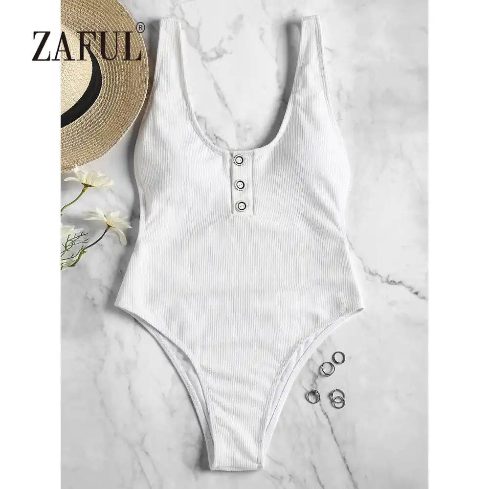 ribbed swimming costume
