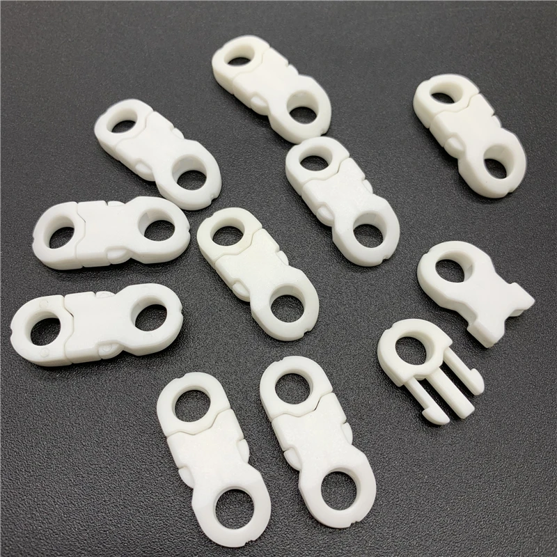 8mm Side Release Buckle Curved Parachute 550 Paracord Bracelet DIY Dog Collar Strap Webbing Outdoor Camp 10Pcs plastic side release buckle side release buckle