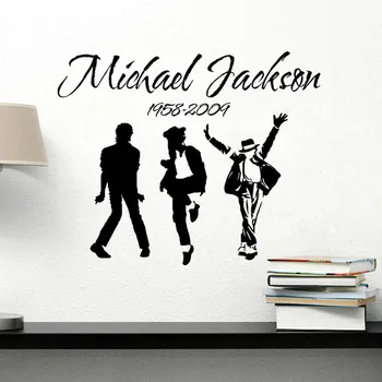 

Fashion Mickael Jackson Art Wall Sticker Removable DIY Home Decor Decal Parlour Study Room Stickers