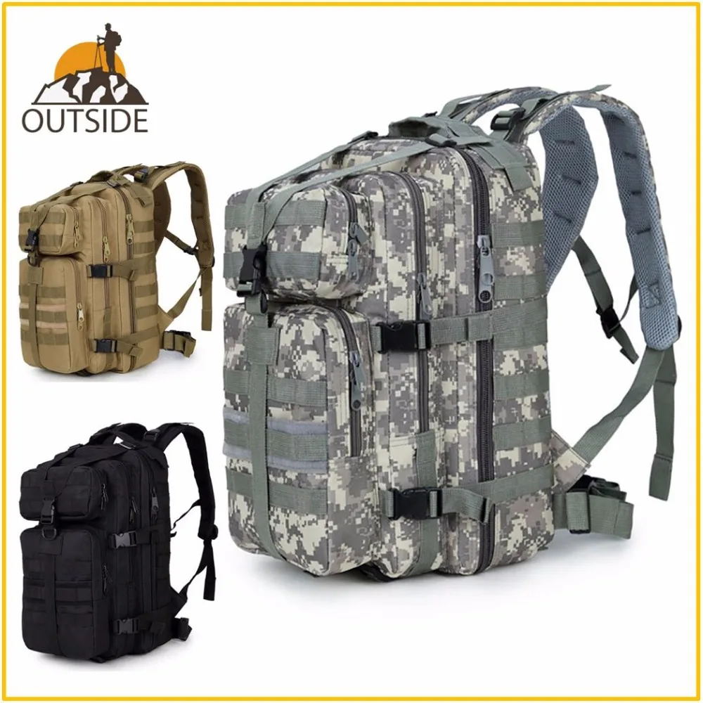  600D Waterproof Military Tactical Assault Molle Pack 35L Sling Backpack Army Rucksack Bag for Outdo